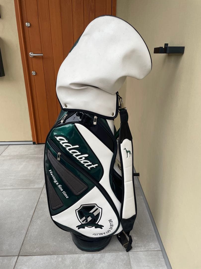 adabat キャディバッグ 緑と白