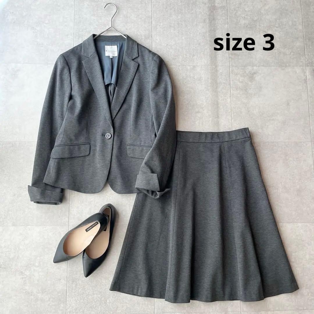 【極美品】組曲 Octaツイルジャージ テーラードジャケット スカートスーツ
