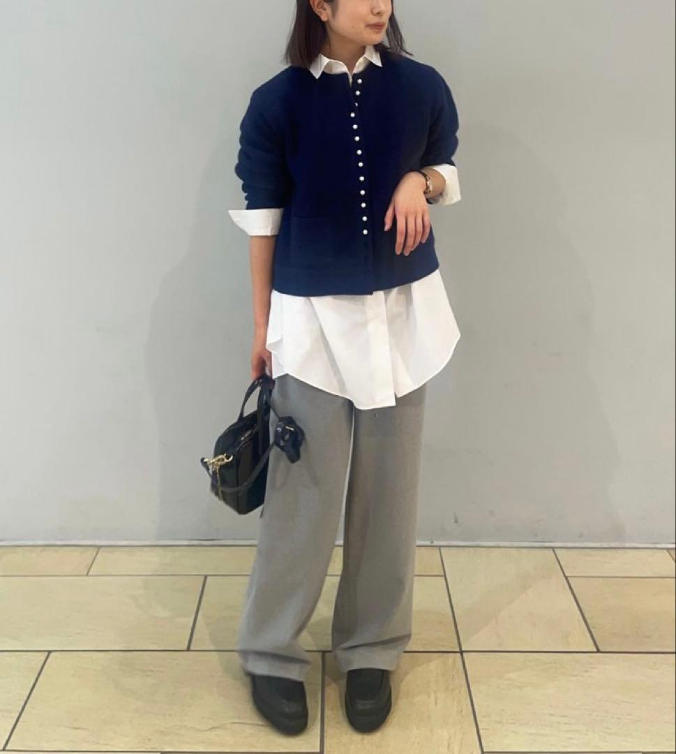 新品SHIPS Primary Navy Labelコットンビッグワイズシャツ