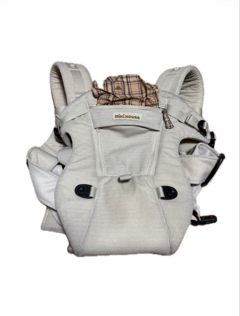 miki HOUSE メッシュ抱っこ紐 グレー 新生児 ミキハウス