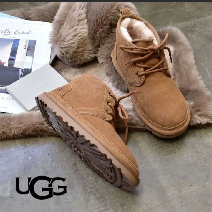 UGG NEUMEL ムートンブーツ ショート 編み上げ23.0cm 6 箱付き