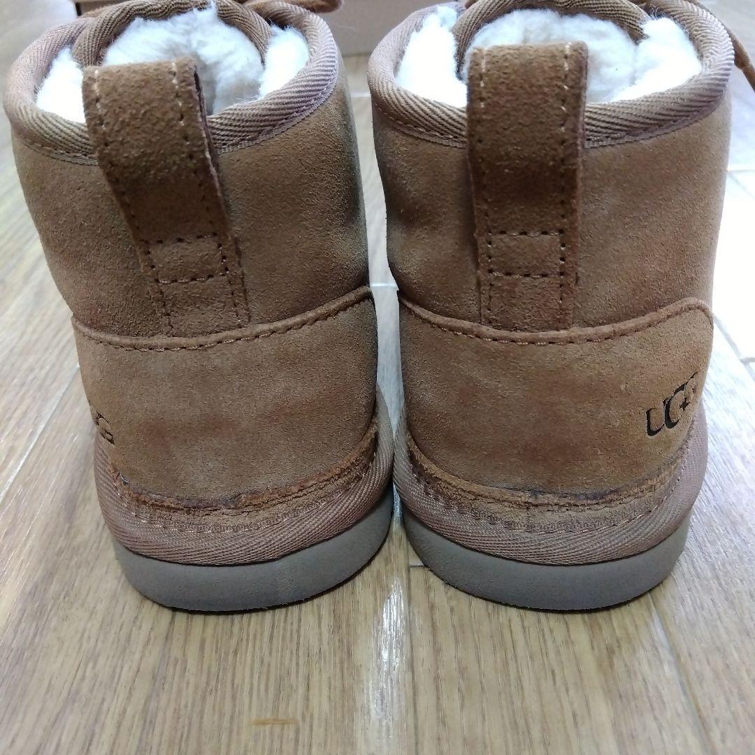 UGG NEUMEL ムートンブーツ ショート 編み上げ23.0cm 6 箱付き