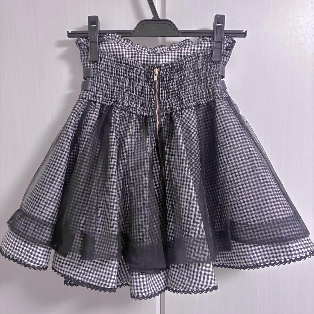 LIZLISA レースアップコルセットライクスカパン　グレー