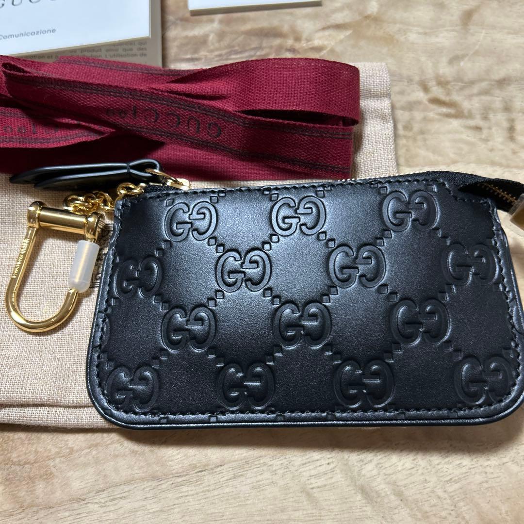 GUCCI シマ　キーリング キーケースパース
