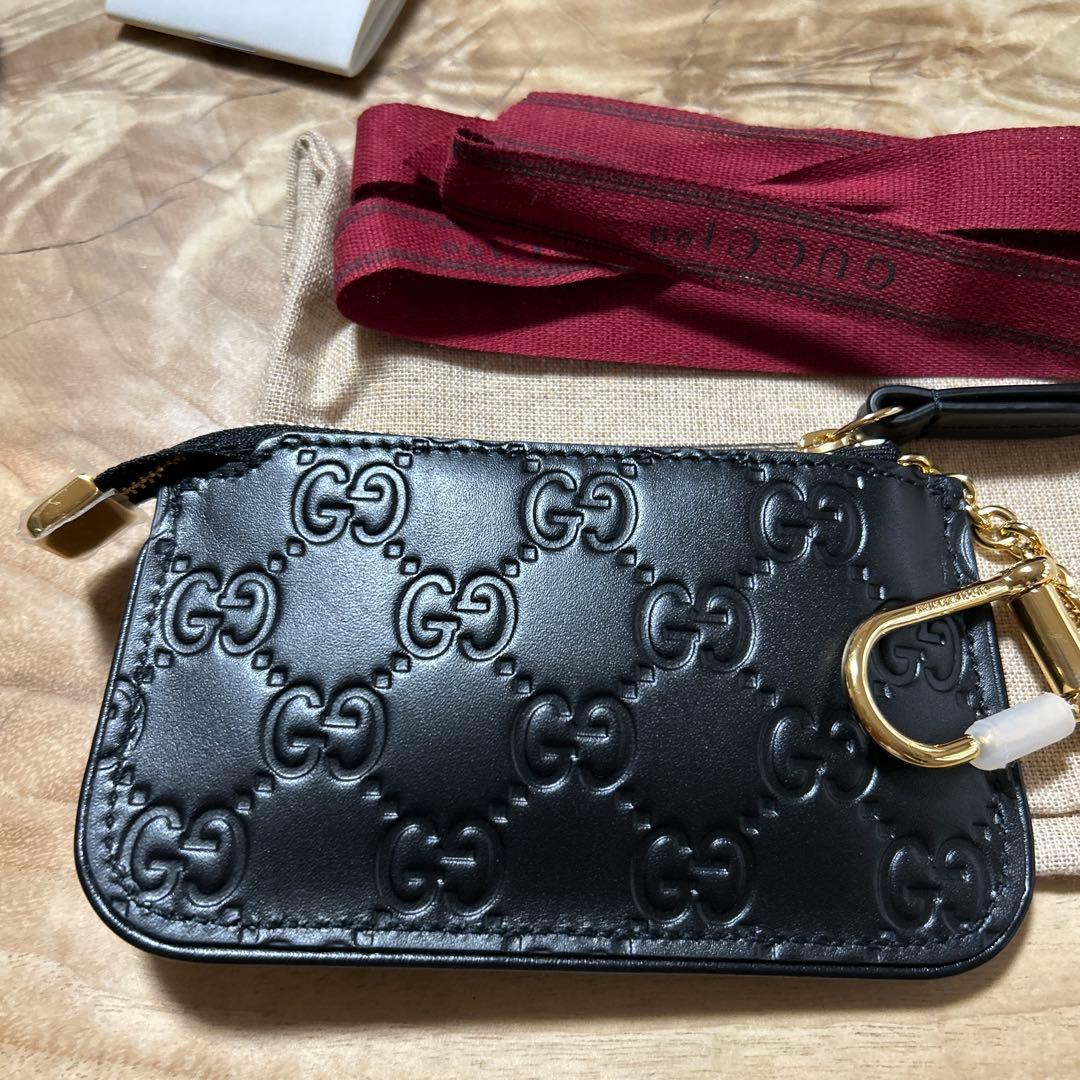 GUCCI シマ　キーリング キーケースパース