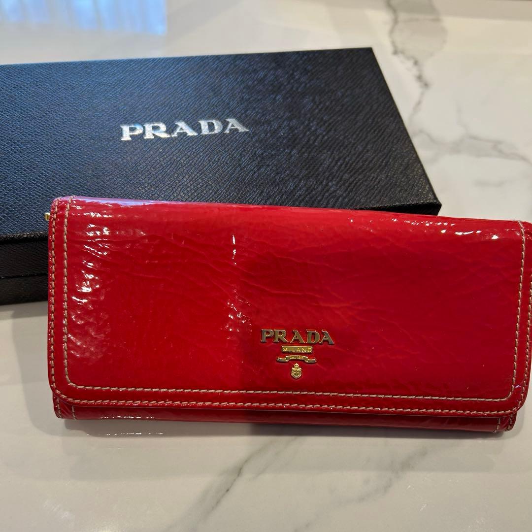 希少　正規品PRADA 長財布 箱ギャランティーカード付き　ピンク