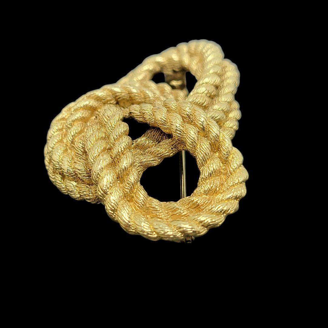 Christian Dior ブローチ ロープ ノット ゴールド