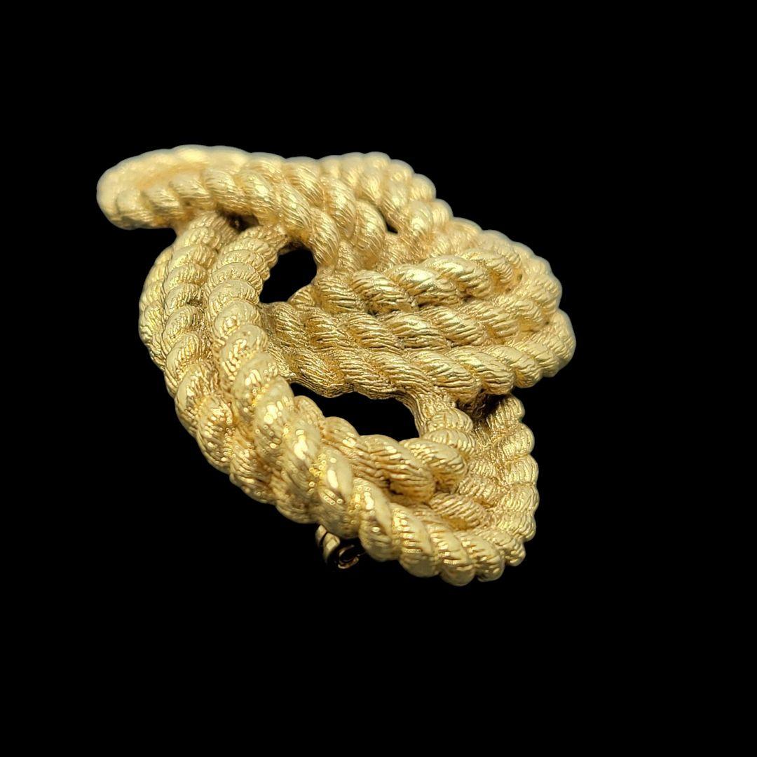 Christian Dior ブローチ ロープ ノット ゴールド