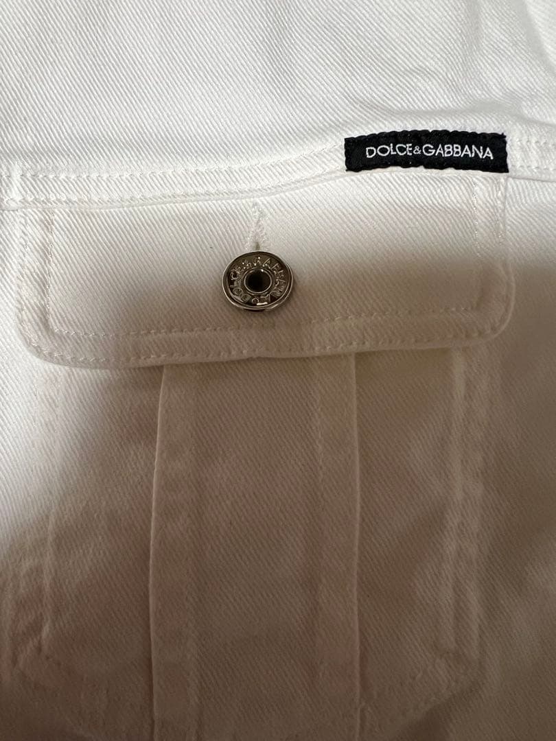 DOLCE&GABBANA ドルガバ メタル釦ストレッチ デニムジャケット 44