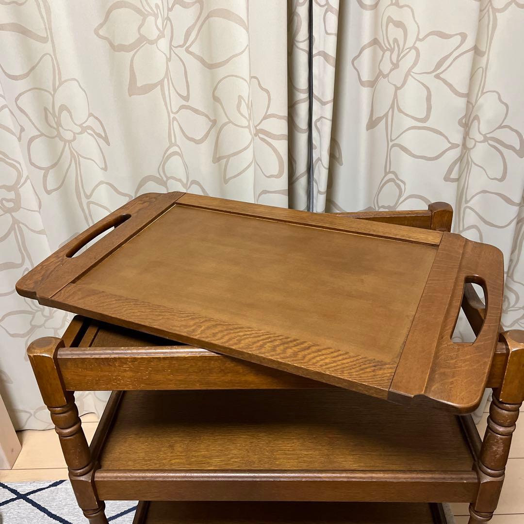 カリモク家具　キッチンワゴン　キャスター交換済