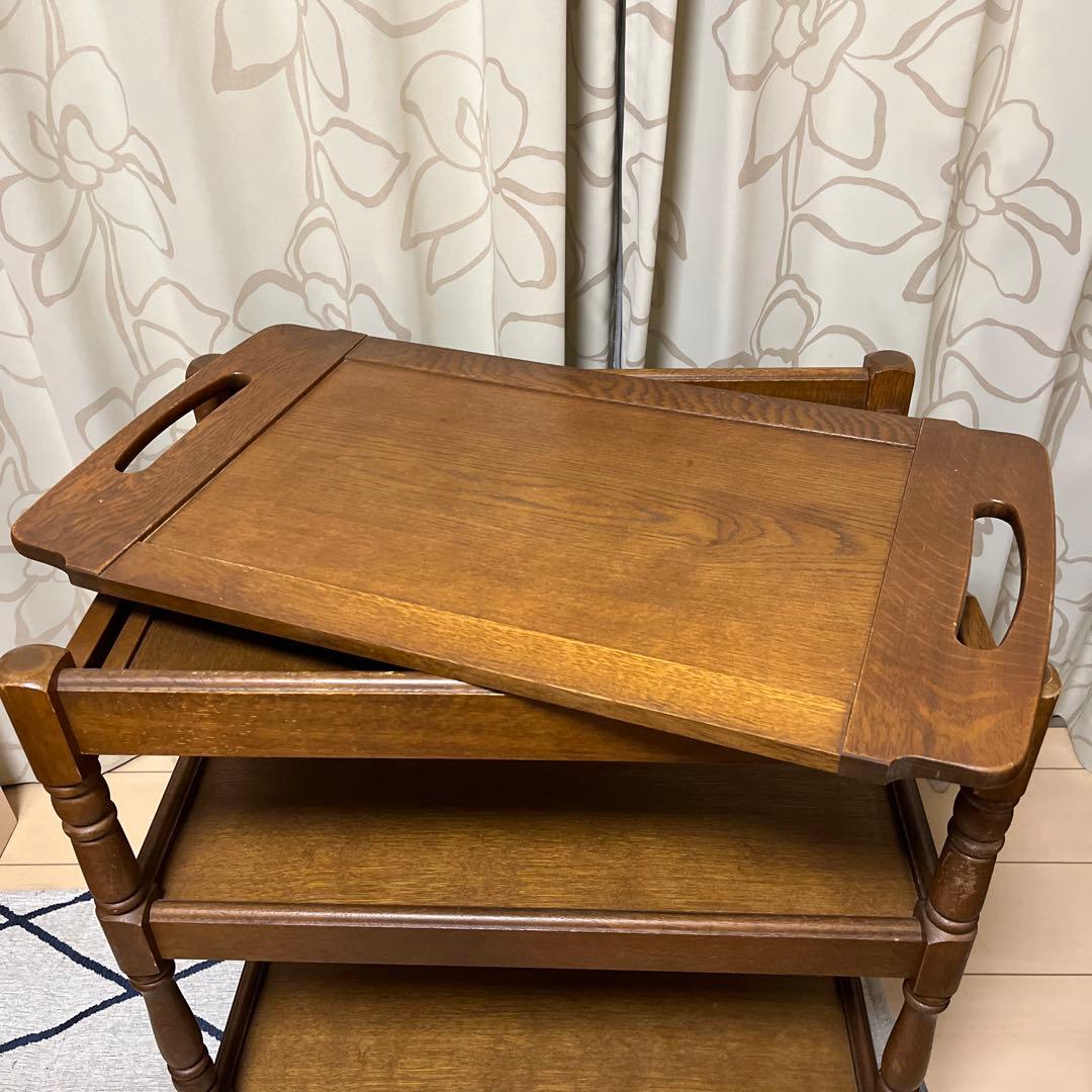 カリモク家具　キッチンワゴン　キャスター交換済