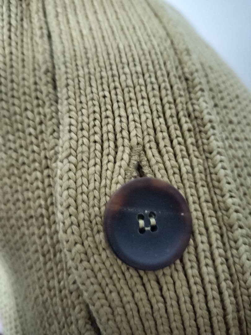 [のりすけ]5Gスタンドカラーコットンニットブルゾン