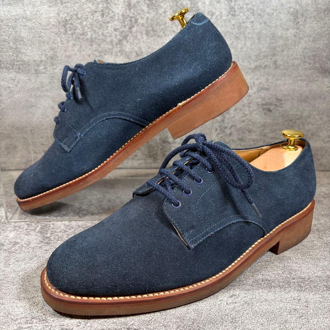 美品　REGAL リーガル　プレーントゥ　スエード　ネイビー　25.5cm