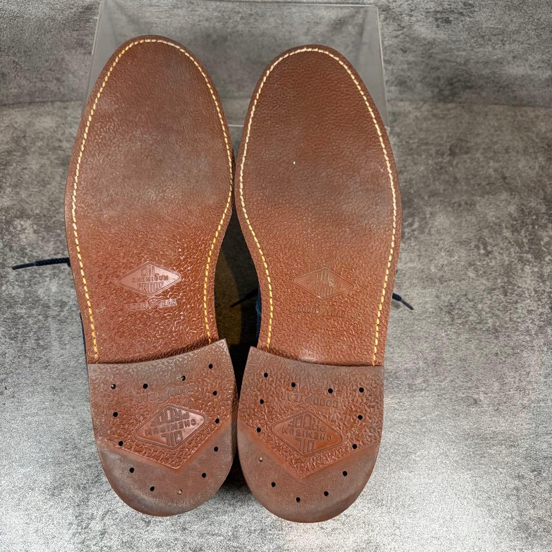 美品　REGAL リーガル　プレーントゥ　スエード　ネイビー　25.5cm