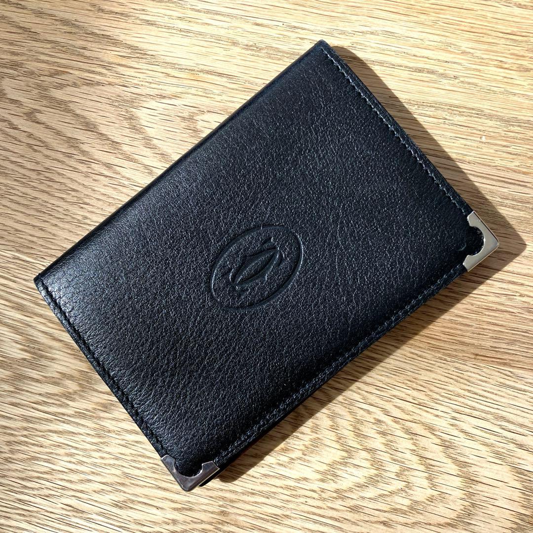 Cartier カルティエ　名刺入れ　ブラック　マストライン　本革