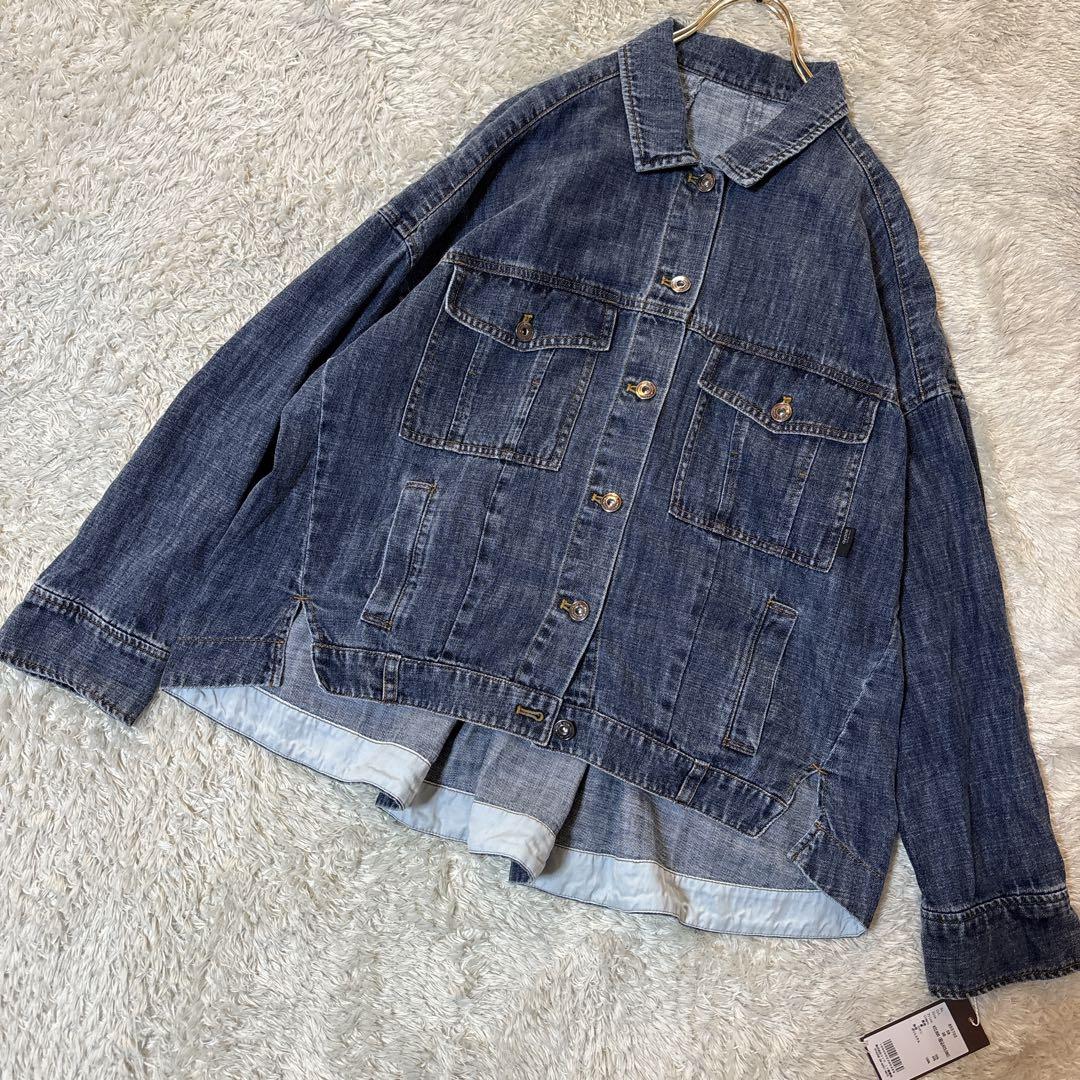 新品タグ付き＊ayane アヤン リネン混デニムジャケット ブリーチ