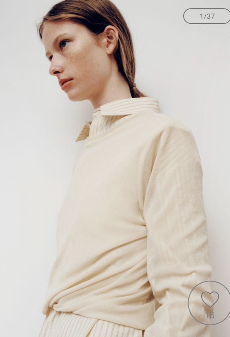 MIESROHE(ミースロエ) フロッキーチュールねじりTシャツ