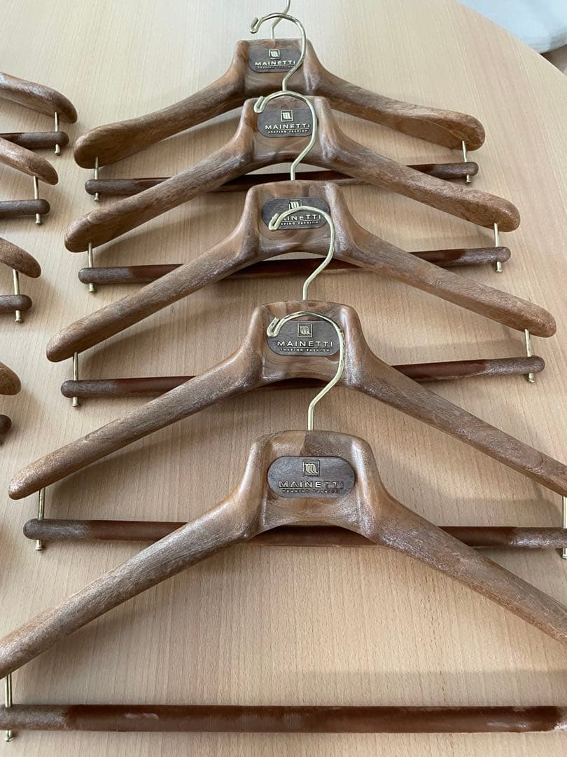 MAINETTI 木製ハンガー 10本セット　 サイズ40