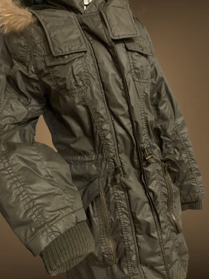 y2kファーモッズ平成ギャルカーキNANAロックフェアリーグランジ古着トレンド