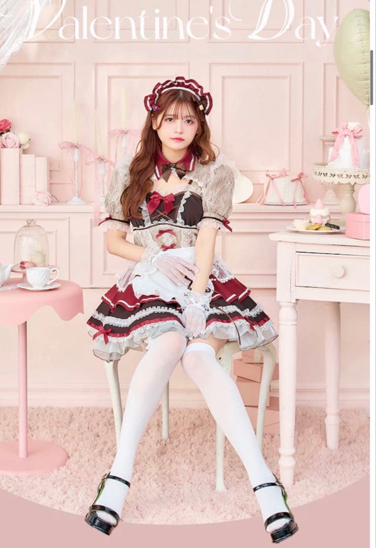 ピュアベリーシアーレースメイド《バレンタインコスプレ12点セット》