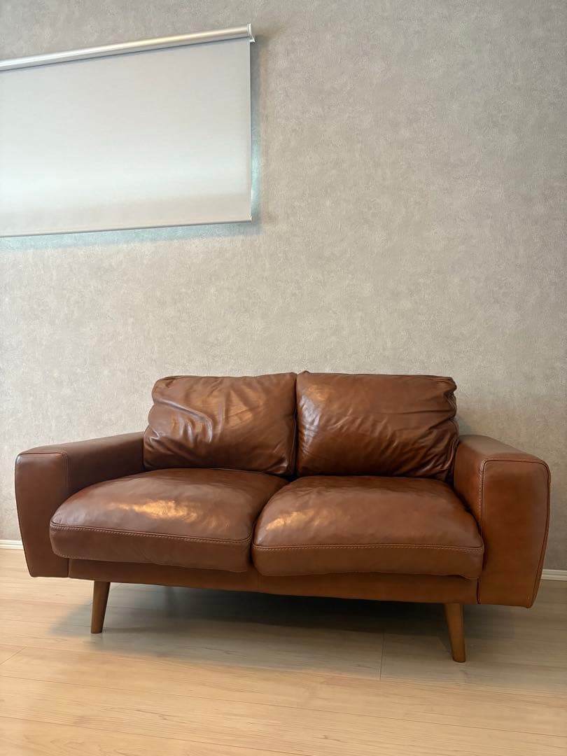 unico moln 2人掛けレザーソファ