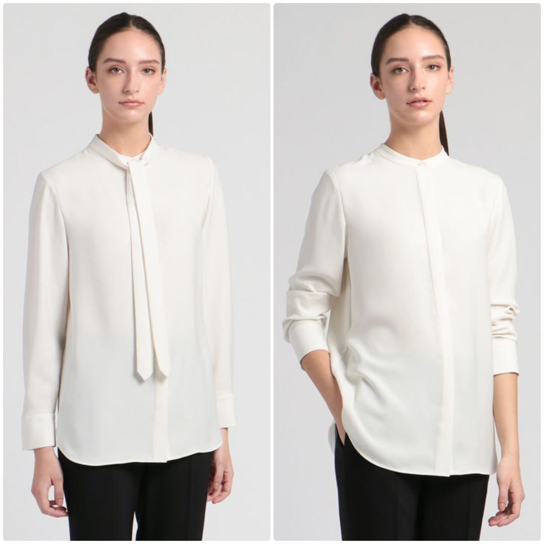 theory luxe 2Way ボウタイブラウス　Jens ピンク　40