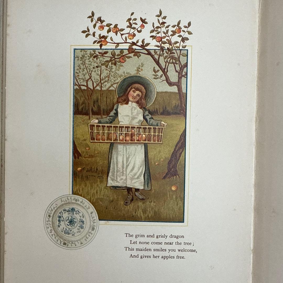 1888年アンティーク美しい挿絵の絵本ビクトリアン 洋書ジャンクジャーナル古書