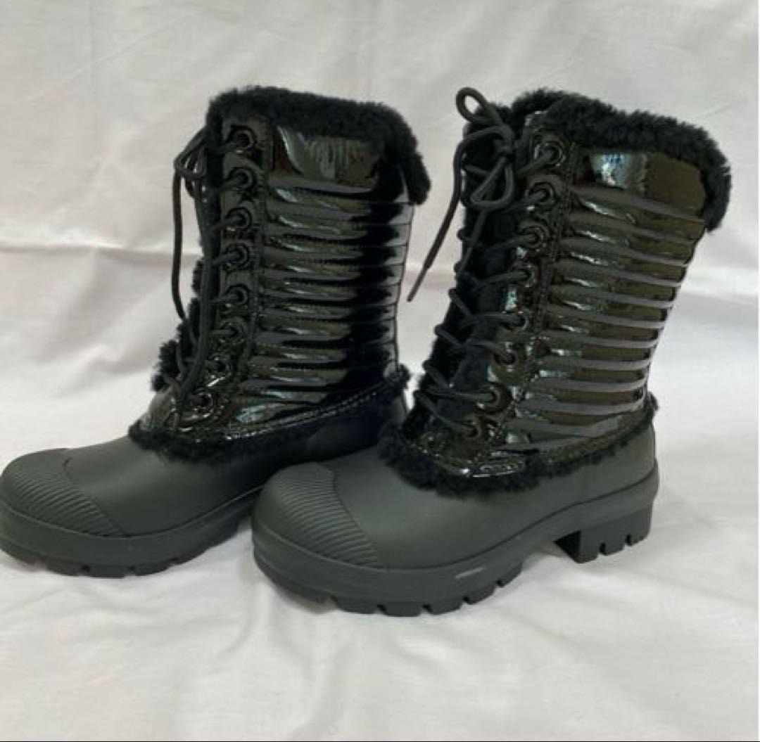 HUNTER ハンター ブーツ スノーブーツ 黒 パテント UK4