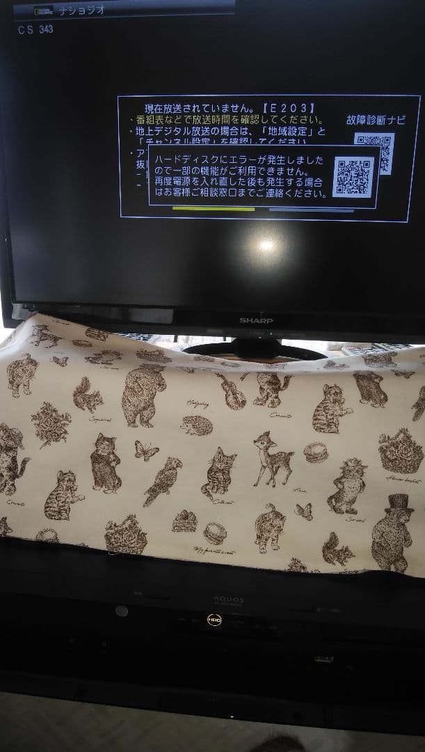 ㊟ジャンク要修理SHARPブルーレイ4B-C20BT3/2020年モデル