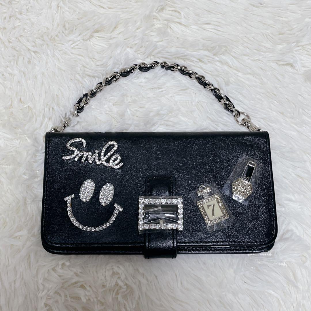 美品　サロンドアルファード　スマホケース　ルクーチェ　手帳型　多機種対応