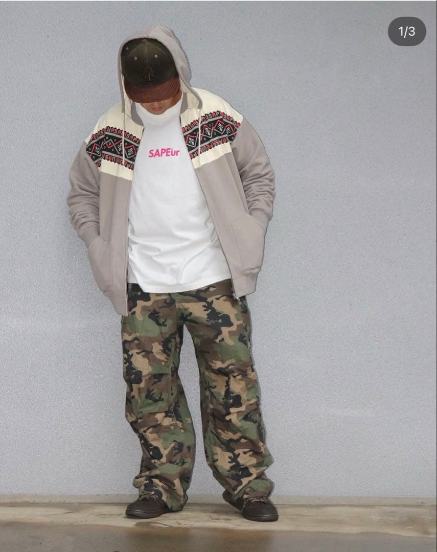 ご*ら様 SAPEur カモフラ カーゴパンツ 迷彩 サプール XL