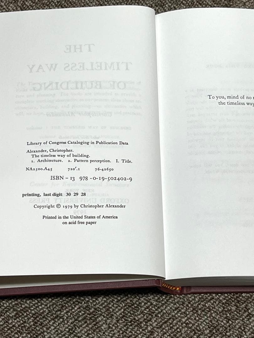 洋書 THE TIMELESS WAY OF BUILDING