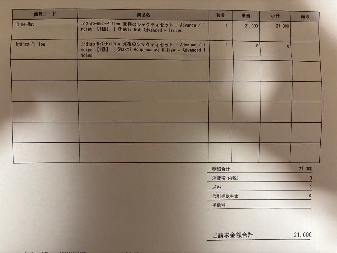 Shakti Mat & PILLOWインディゴ