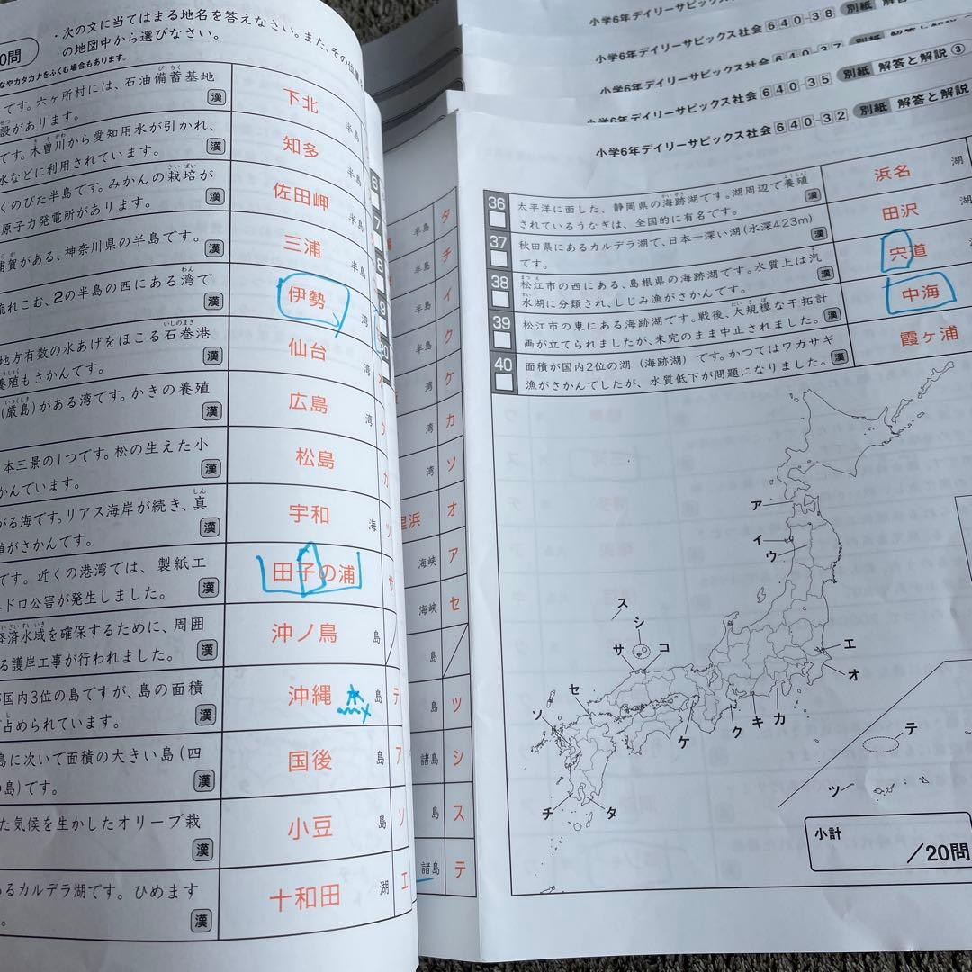 最新　サピックス　6年生　社会　表紙　夏講習　デイリーステップ　ポイントの整理