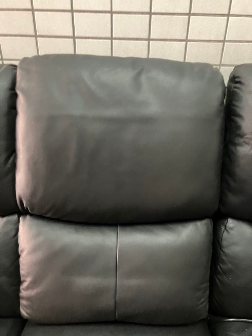 島忠　本革電動リクライニング3人掛けソファ トリプルソファー　レザー　セパレート