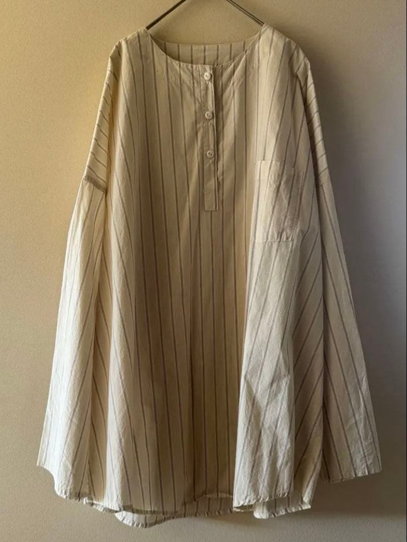 Chez VIDALENC ストライプシャツ