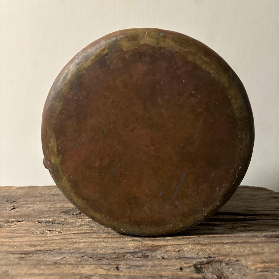 シャビー　古い片口銅鍋　⑥ コッパーケトル　片口　ガーデニング　古道具　検:李朝