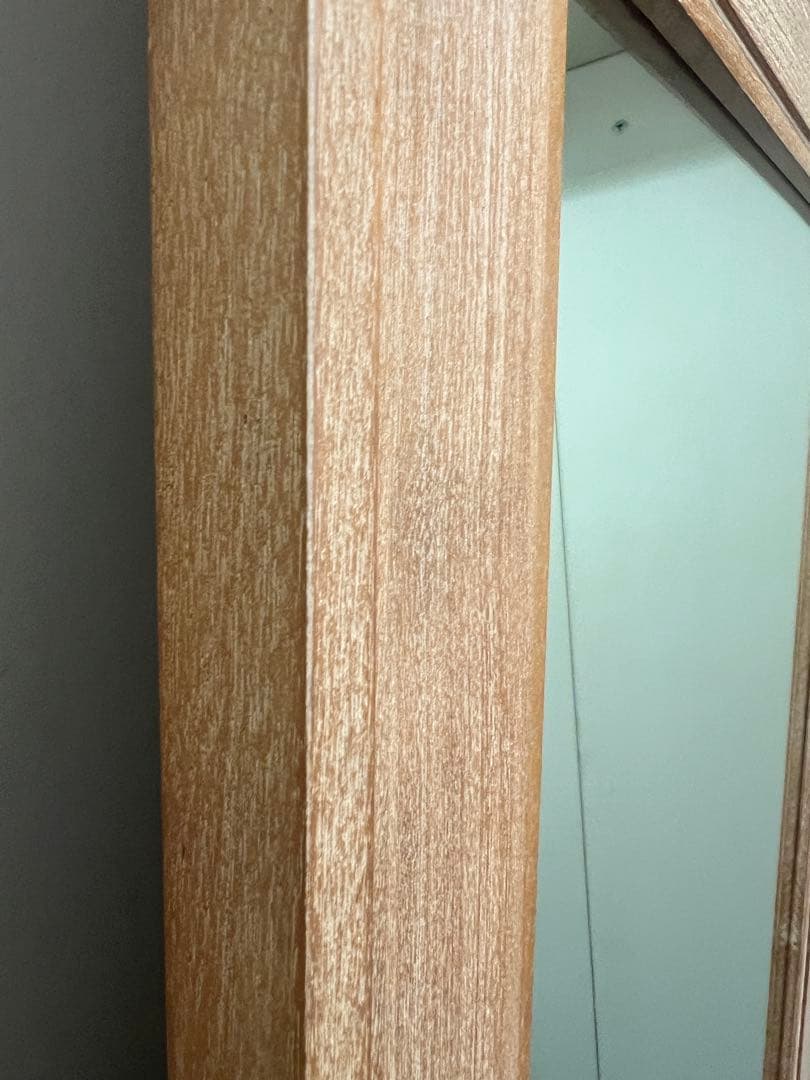 【大型 姿見】無垢材フレームミラー 180×69cm 全身鏡 壁掛け可、天然木