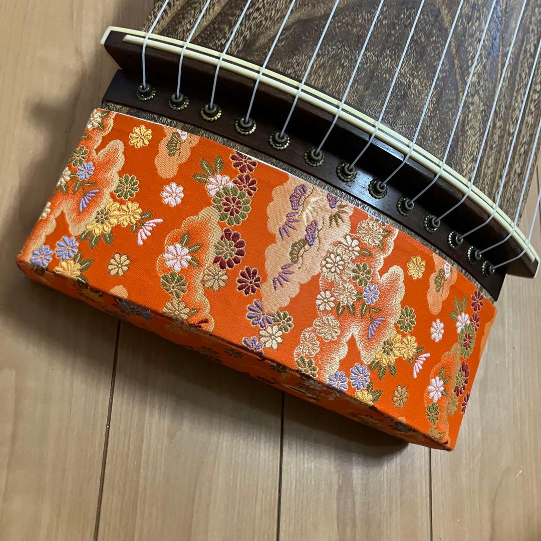 13弦 筝 琴　詩絵あり　すだれ彫り