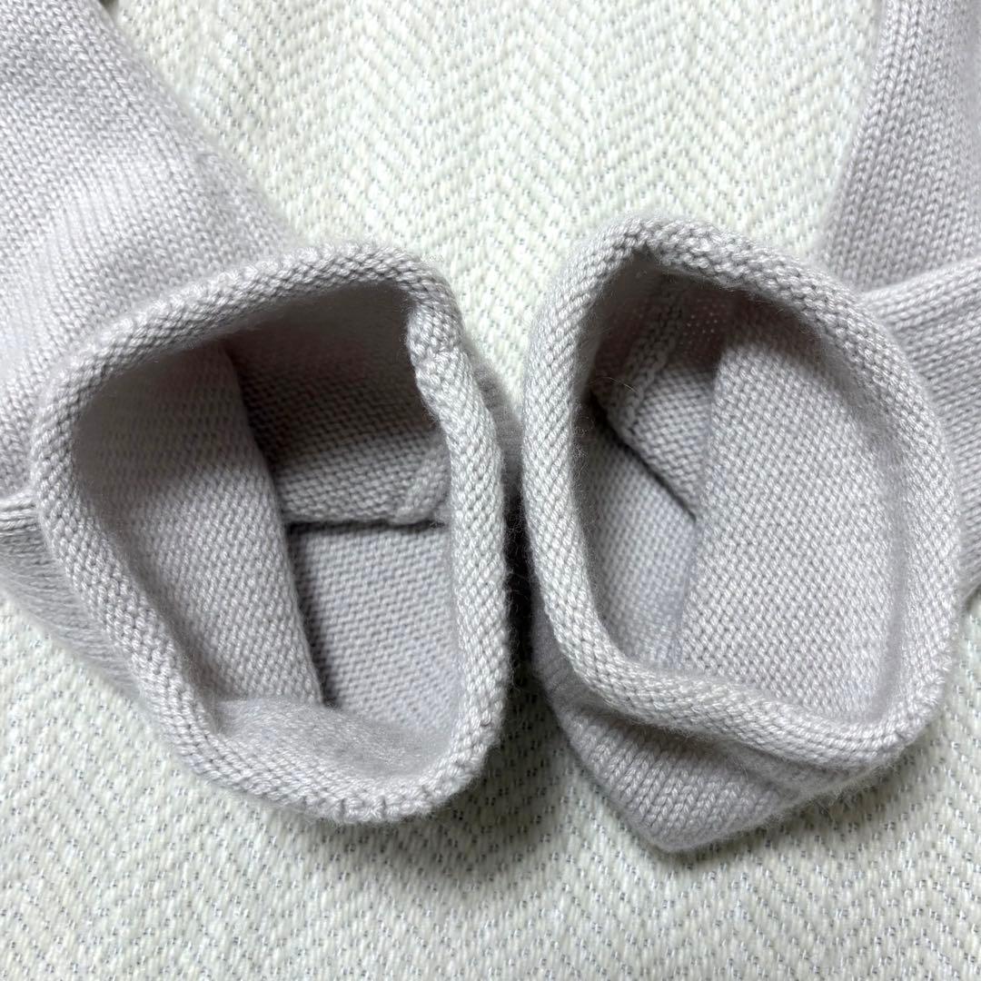 FOXEY フォクシー フード付 ロングカーディガン カシミヤ100% グレー