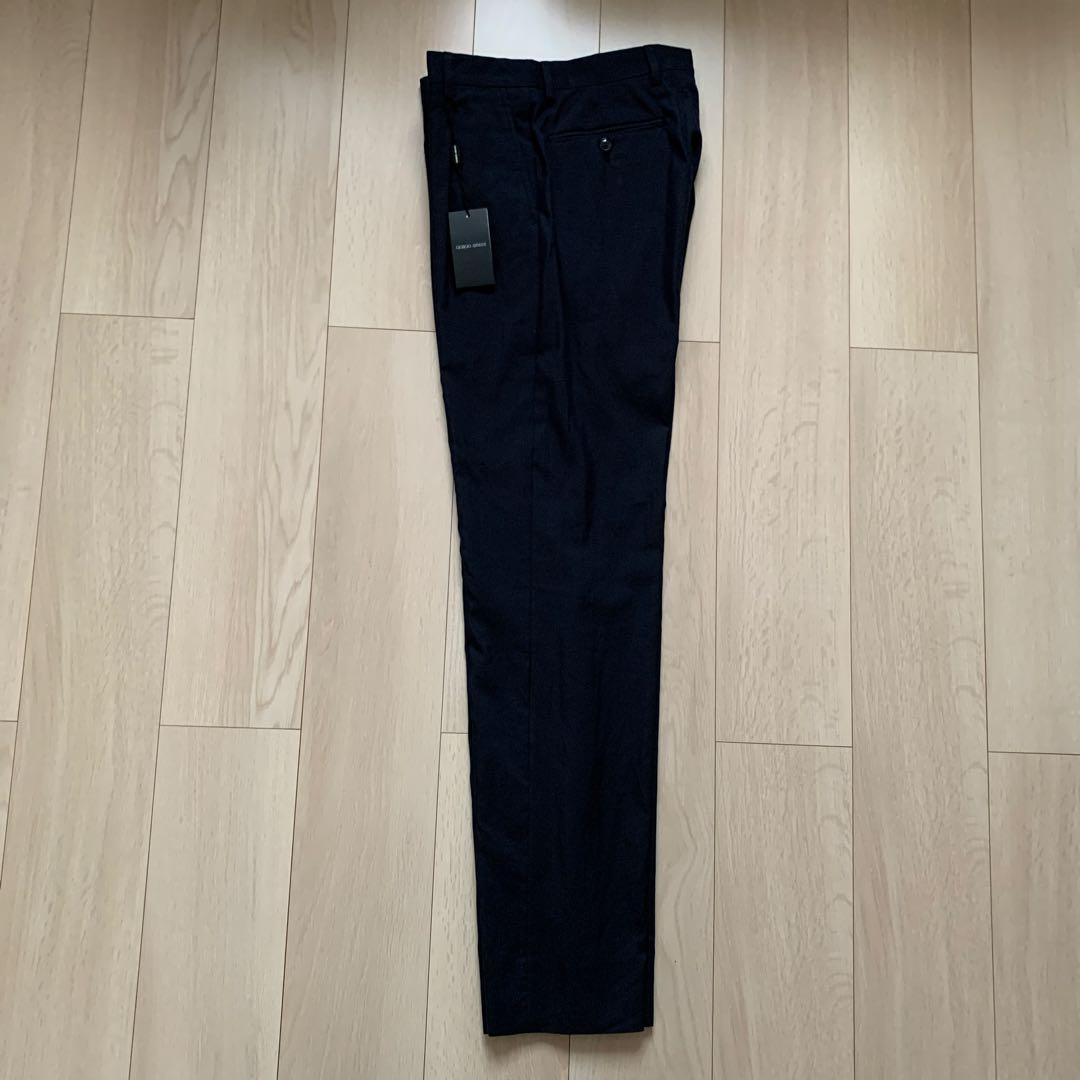 新品未使用　GIORGIO ARMANI イタリア製　スラックス　ネイビー　46
