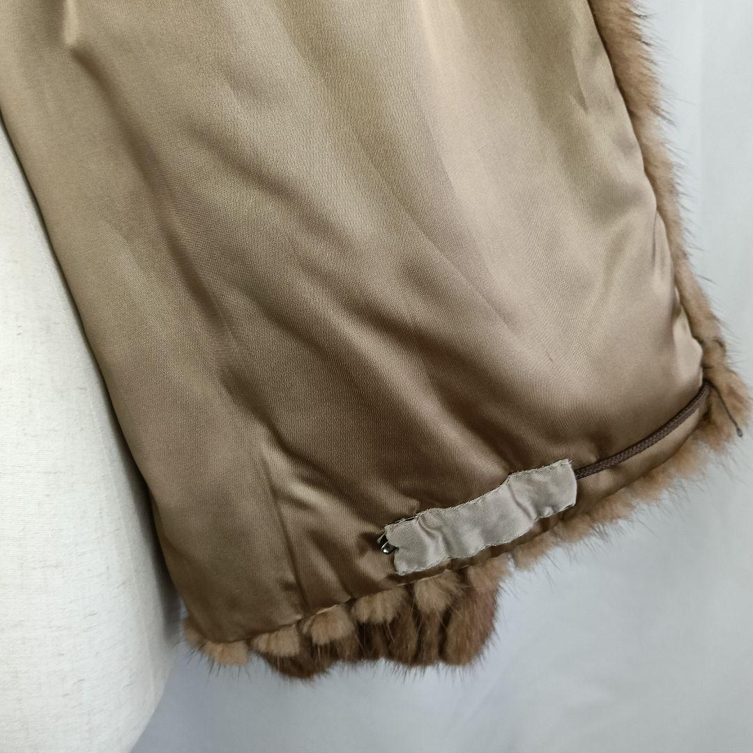 ミンク　毛皮　コート　ブラウン　B2870