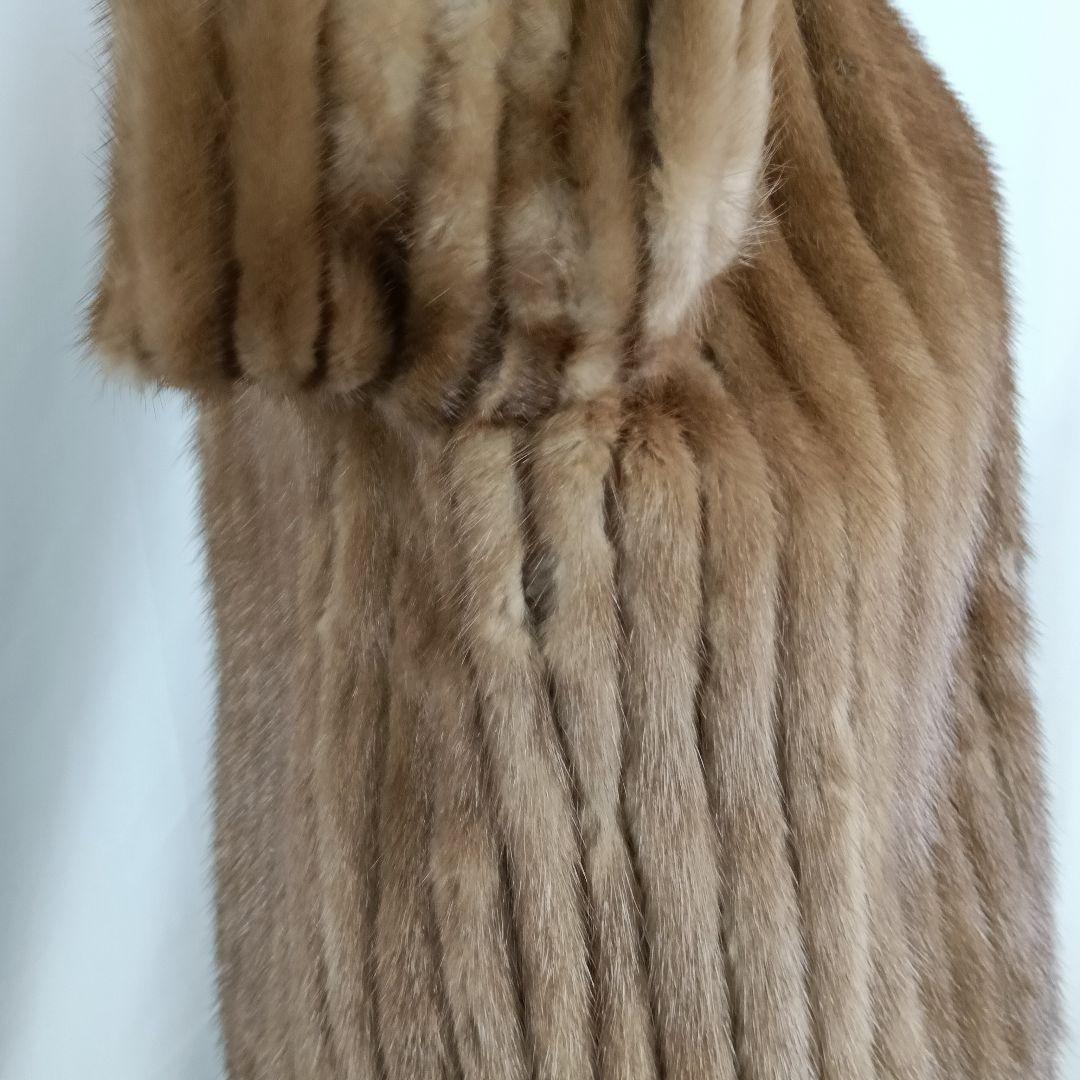 ミンク　毛皮　コート　ブラウン　B2870