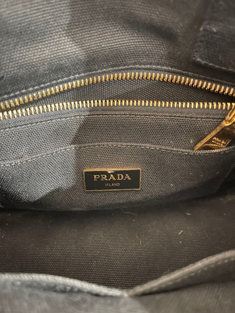 ＊ニコ＊PRADA カナパ 黒 トートバッグ