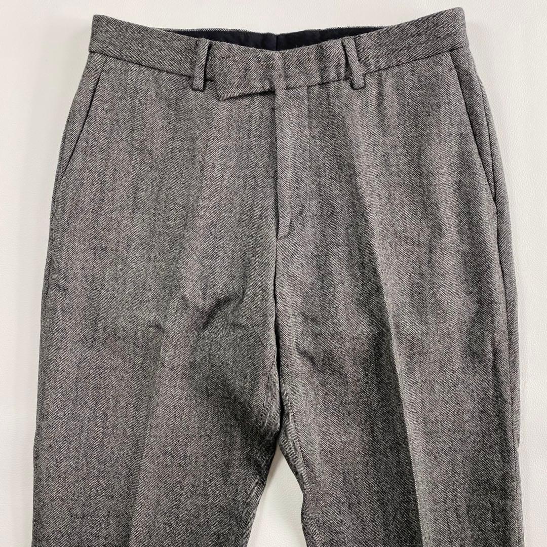 ビューティアンドユース✨サキソニー　セットアップスーツ　グレー　ヘリンボーンM