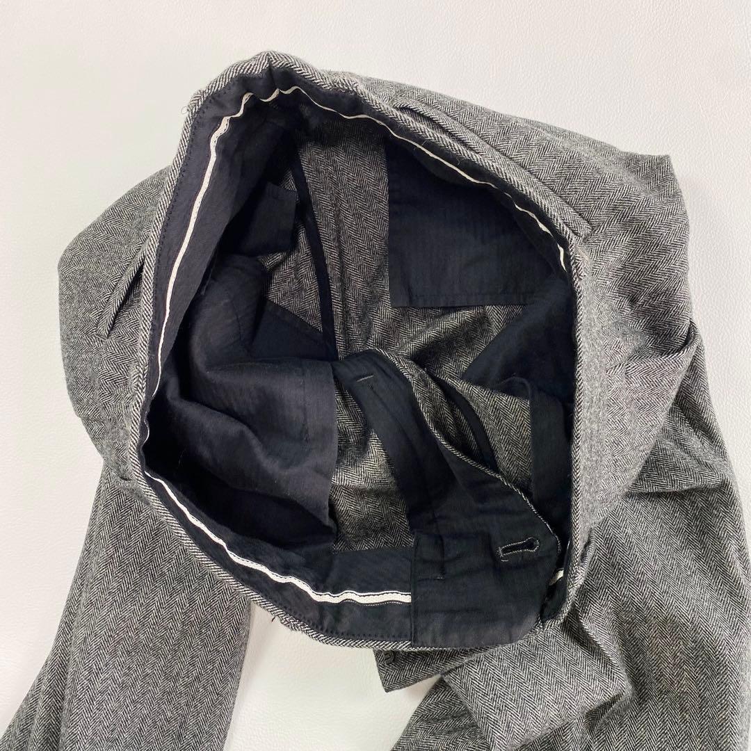 ビューティアンドユース✨サキソニー　セットアップスーツ　グレー　ヘリンボーンM