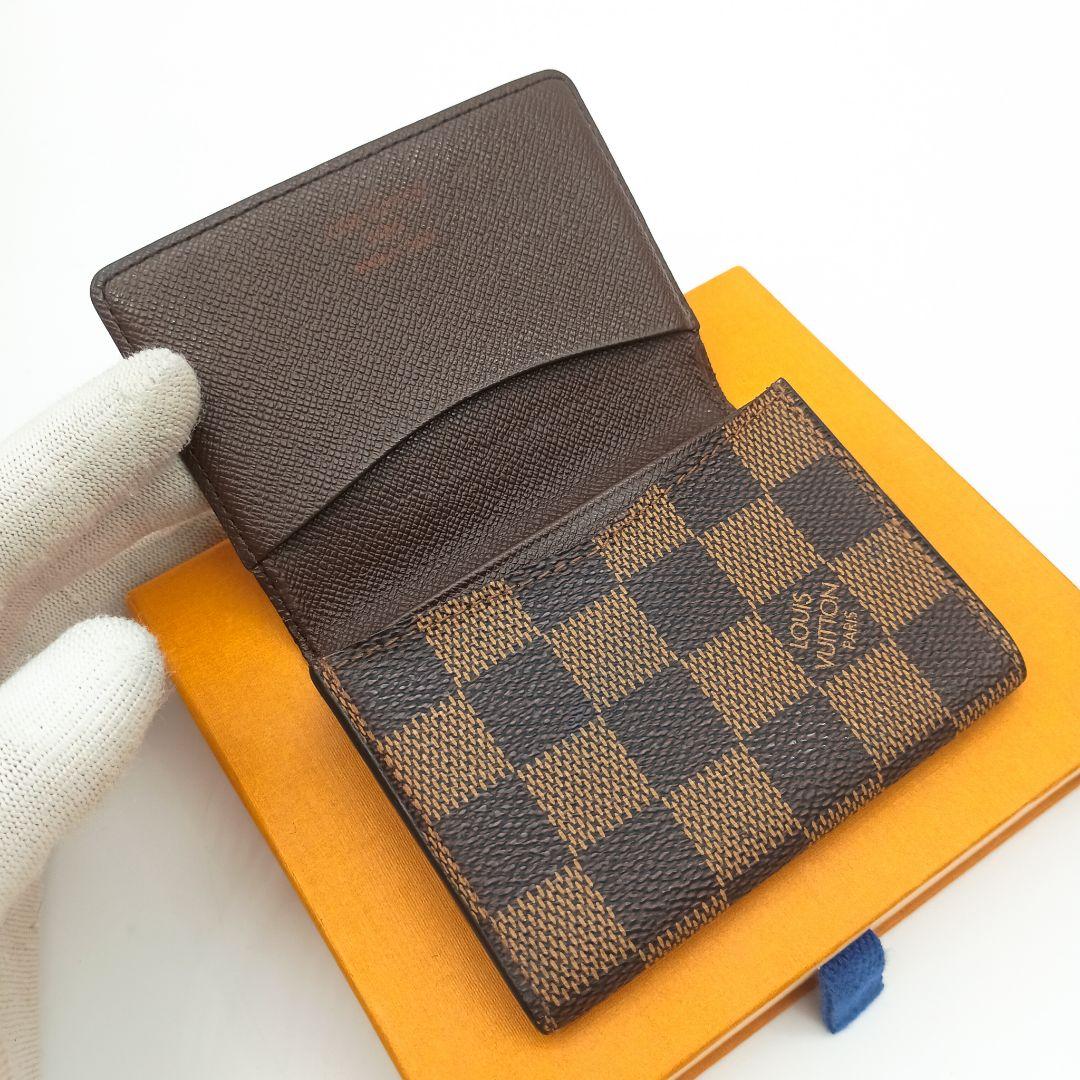 【美品S】ルイヴィトン　ダミエ　カルトドゥヴィジット　名刺入れ　カードケース