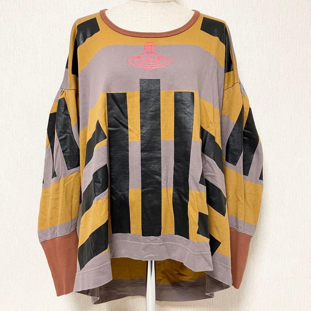 ヴィヴィアン ウエストウッド パフスリーブ オーヴ ロゴ カットソー 長袖 美品