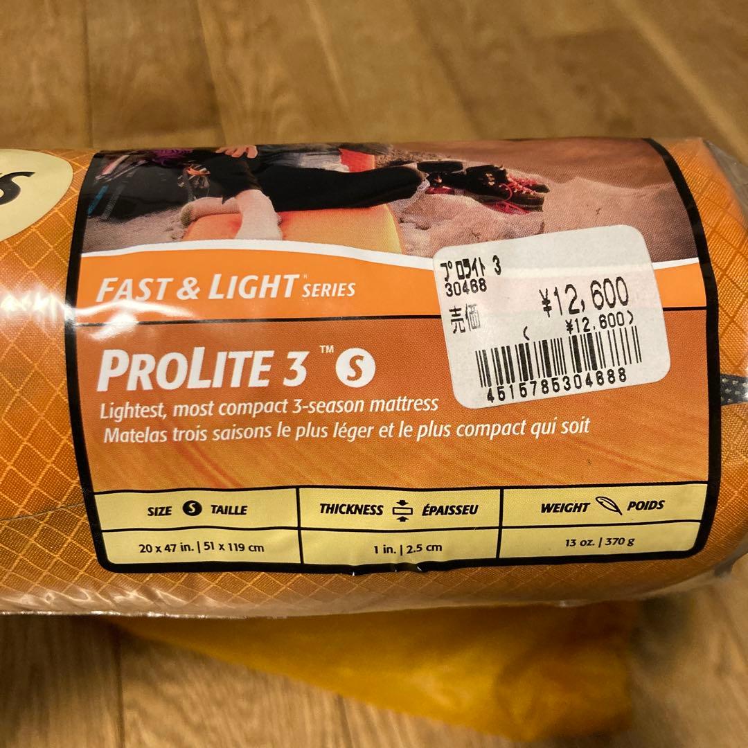 新品　Therm-a-Rest ProLite 3 S スリーピングマット