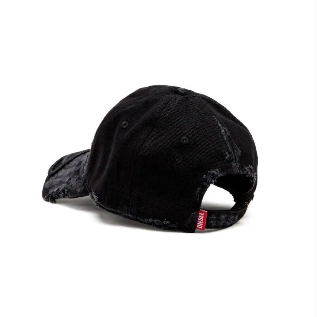 DIESEL ディーゼル ブラック キャップ ダメージ加工【正規品・完売・人気】